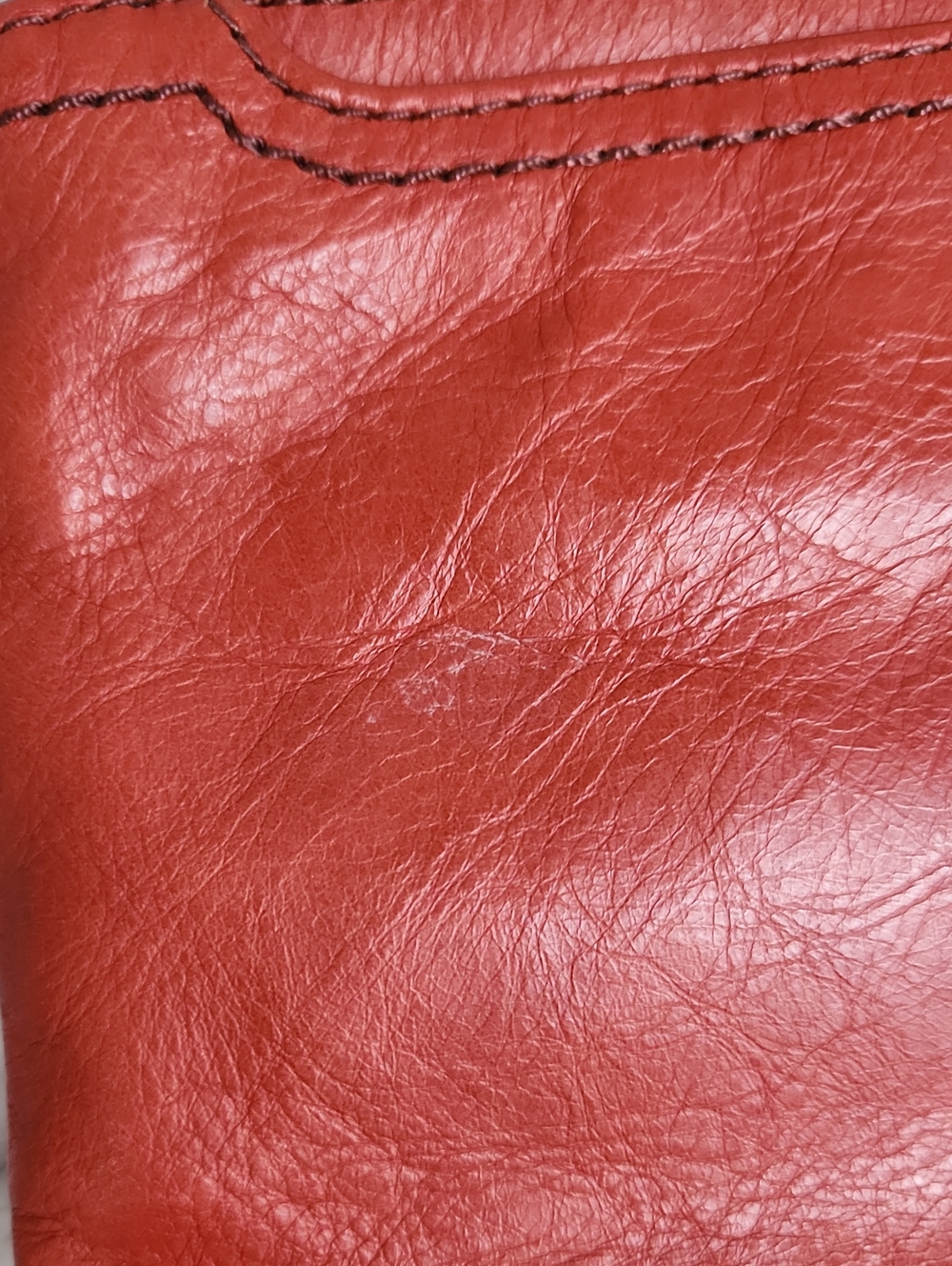 Rust Orange Leather Wristlet/ Clutch/Shoulder Bag - Picture 3 of 15
